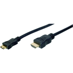 Digitus HDMI kabel Zástrčka HDMI-A, Zástrčka HDMI Mini-C 2.00 m černá AK-330106-020-S pozlacené kontakty HDMI kabel