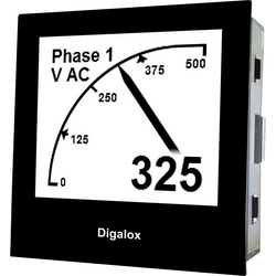 TDE Instruments DPM72-MPN digitální panelový měřič Grafický DIN metr Digalox DPM72-MPN pro 500 v / 60 mV DC s vícenásobným displejem a RGB podsvícením