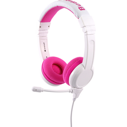 onanoff BuddyPhones® dětské Sluchátka On Ear kabelová  růžová  omezení hlasitosti, složitelná, headset, odolné vůči potu