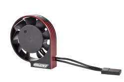 Ultra High Speed hliníkový větráček 40mm, černo/červený - 6-8,4V - konektor BEC černý TEAM CORALLY