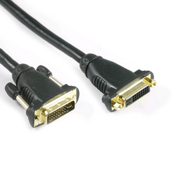 Lyndahl DVI kabel DVI-I 24+5pól. Zástrčka, DVI-I 24+5pól. zásuvka 1 m černá LKDVFM30010  DVI kabel