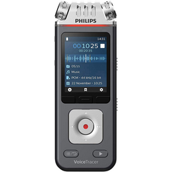 Philips DVT-7110 digitální diktafon Maximální čas nahrávání 2147 h antracitová, chrom