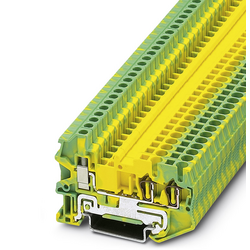 Phoenix Contact STU 2,5-TWIN-PE 3033032 řadová svorka průchodky Pólů: 3 0.08 mm² 2.5 mm² zelená, žlutá 50 ks