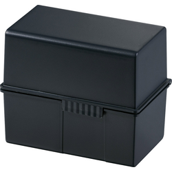 HAN  977-13 kartotéční box černá max. počet karet: 300 karet DIN A7 na šířku ocelový závěs , víko lze použít jako další nosítka