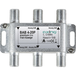 Axing BAB 4-20P odbočka TV kabelu čtyřnásobný 5 - 1218 MHz