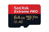 SanDisk MicroSDXC 64GB Extreme PRO A2 UHS-I (V30) U3 + SD adaptér