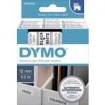 Páska do štítkovače DYMO 45013 (S0720530), 12 mm, D1, 7 m, černá/bílá