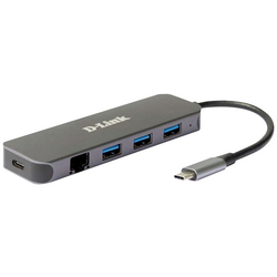 D-Link DUB-2334 5 portů USB-C® (USB 3.1) Multiport hub  antracitová