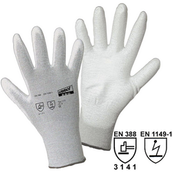 L+D worky ESD Nylon/Carbon-PU 1171-8 nylon pracovní rukavice  Velikost rukavic: 8, M EN 388, EN 1149-1 CAT II 1 ks