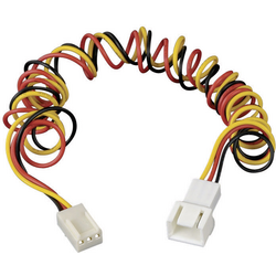 PC větrák prodlužovací kabel [1x zástrčka pro PC větrák 3pólová - 1x zásuvka pro PC větrák 3pólová] 0.60 m černá, červená, žlutá Akasa