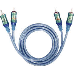 cinch audio kabel [2x cinch zástrčka - 2x cinch zástrčka] 2.00 m transparentní modrá pozlacené kontakty Oehlbach Ice Blue