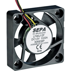 SEPA LF40J12SE22 axiální ventilátor 12 V/DC 8.3 m³/h (d x š x v) 40 x 40 x 10 mm