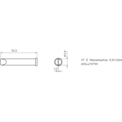 Weller XT-E pájecí hrot dlátový Velikost hrotů 5.9 mm  Obsahuje 1 ks