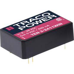 TracoPower  TEN 3-2411WIN  DC/DC měnič napětí do DPS  24 V/DC  5 V/DC  600 mA  3 W  Počet výstupů: 1 x  Obsahuje 1 ks