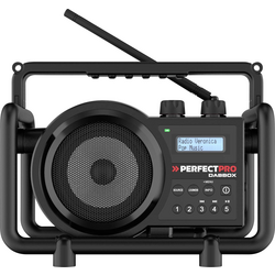 PerfectPro DABBOX odolné rádio DAB+, FM AUX, Bluetooth  nárazuvzdorné černá
