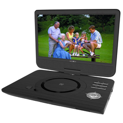 Reflexion DVD1005 Přenosný DVD přehrávač 25.7 cm 10 palec  vč. 12V připojovacího kabelu do auta, napájení z akumulátoru černá