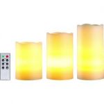 Vnitřní/venkovní LED svíčky Polarlite 001438214, 3 ks, bílá