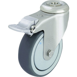 Blickle 574509 Otočné kovové kolečko s brzdou, Ø 100 mm, se závitem a kuličkovým ložiskem Provedení Otočné kolečko s kuličkovým ložiskem Stop-fix