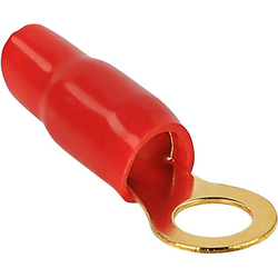 Kash 24K029 kulaté kabelové oko  Průřez (max.)=6 mm² Ø otvoru=8 mm částečná izolace červená 1 ks