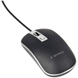Gembird  Wi-Fi myš kabelový optická černá/stříbrná 4 tlačítko 800 dpi, 1000 dpi, 1200 dpi