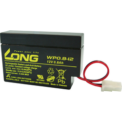 Long WP0.8-12 WP0.8-12 olověný akumulátor 12 V 0.8 Ah olověný se skelným rounem (š x v x h) 96 x 62 x 25 mm zásuvka AMP nepatrné vybíjení, bezúdržbové