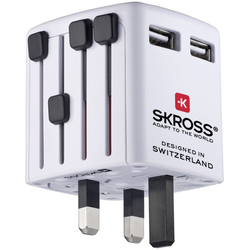 Skross World USB Charger 1.302330 USB nabíječka do zásuvky (230 V) Výstupní proud (max.) 2400 mA 2 x USB s britským adaptérem