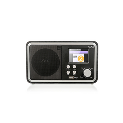 Xoro HMT 300 V2 internetové stolní rádio internetové Bluetooth, USB, Wi-Fi, internetové rádio  s USB nabíječkou, vč. dálkového ovládání, Spotify, funkce alarmu černá