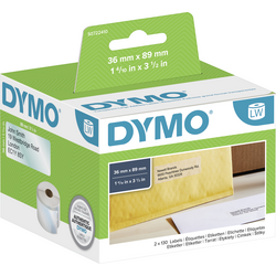 DYMO etikety v roli  99013 S0722410 89 x 36 mm fólie transparentní 260 ks permanentní  Adresní nálepky