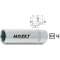 Hazet 850LG-6 vnější šestihran vložka pro nástrčný klíč 6 mm 1/4" (6,3 mm)