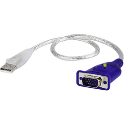 ATEN 2A-130G VGA / USB adaptér [1x VGA zástrčka - 1x USB 2.0 zástrčka A] transparentní  0.35 m