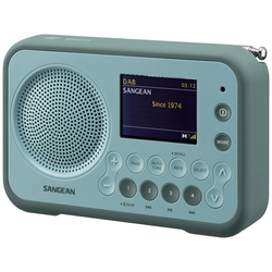 Sangean DPR-76BT kapesní rádio DAB+, FM AUX, Bluetooth  zámek klávesnice světle modrá