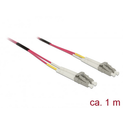 Delock 84640 optické vlákno optické vlákno kabel [1x zástrčka LC - 1x zástrčka LC] 50/125 µ Multimode OM4 1.00 m