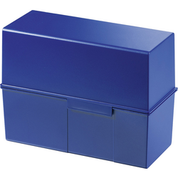HAN  975-14 kartotéční box modrá max. počet karet: 500 karet DIN A5 na šířku víko lze použít jako další nosítka