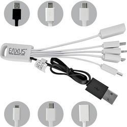 Eaxus Nabíjecí kabel 5v1 USB 2.0 s mini, microUSB konektorem, typ C, 8-pin, spojkou