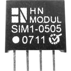 HN Power  SIM1-0524-SIL4  DC/DC měnič napětí do DPS  5 V/DC  12.6 V/DC  42 mA  1 W  Počet výstupů: 1 x  Obsahuje 1 ks