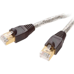 Vivanco 45300 RJ45 síťové kabely, propojovací kabely CAT 6 S/FTP 2.00 m transparentní s ochranou, pozlacené kontakty 1 ks