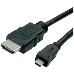 Roline green HDMI kabel Zástrčka HDMI-A, Zástrčka HDMI Micro-D 2 m černá 11445581 bez halogenů HDMI kabel