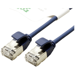 Roline green 21443340 RJ45 síťové kabely, propojovací kabely CAT 6A U/FTP 0.15 m modrá 1 ks