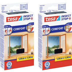 Síťka proti hmyzu TESA Insect Stop COMFORT do oken v balení 2 ks tesa COMFORT, (š x v) 1000 mm x 1000 mm, antracitová, 2 ks