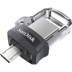 SanDisk Ultra® Dual Drive m3.0 USB paměť pro smartphony/tablety  256 GB microUSB (OTG), USB 3.2 Gen 1 (USB 3.0)
