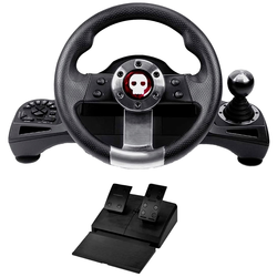 Konix Pro Steering Wheel volant PlayStation 4, Xbox One, Xbox Series S, Xbox Series X, Nintendo Switch černá včetně řazení, vč. pedálů