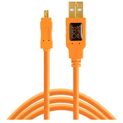 Tether Tools USB kabel  USB Mini-B zástrčka, USB-A zástrčka 4.60 m oranžová  CU8015-ORG