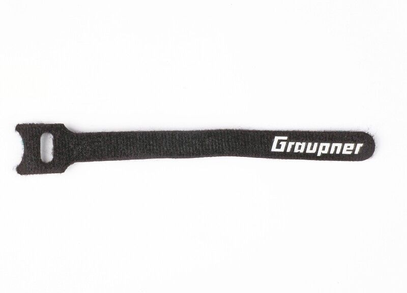 Stahovací pásek suchým zipem 150mm GRAUPNER , černý (10ks) Graupner/SJ