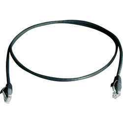 Telegärtner L00000E0001 RJ45 síťové kabely, propojovací kabely CAT 5e U/UTP 1.00 m černá samozhášecí, bez halogenů 1 ks
