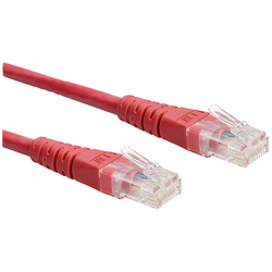 Roline 21.15.1521 RJ45 síťové kabely, propojovací kabely CAT 6 U/UTP 0.50 m červená  1 ks