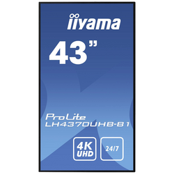 Iiyama ProLite LH4370UHB-B1 displej Digital Signage Energetická třída (EEK2021): G (A - G) 108 cm 42.5 palec 3840 x 2160 Pixel 24/7