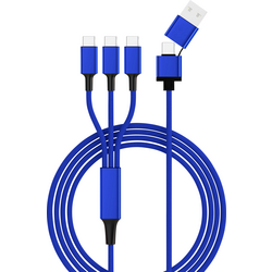 Smrter Nabíjecí kabel USB USB 2.0 USB-A zástrčka, USB-C ® zástrčka, USB-C ® zástrčka, USB-C ® zástrčka 1.20 m modrá  SMRTER_TRIO_C_NB
