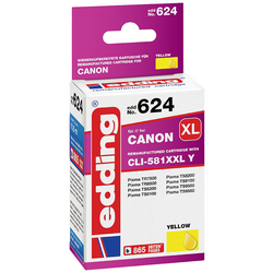 Edding Inkoustová kazeta náhradní Canon CLI-581XXLY kompatibilní  žlutá EDD-624 18-624