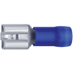 Klauke 8303 faston zásuvka  Šířka zástrčky: 4.8 mm Tloušťka konektoru: 0.8 mm 180 ° částečná izolace modrá 1 ks