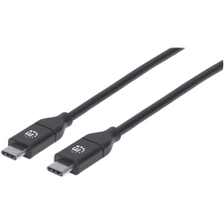 Manhattan USB kabel USB 2.0 USB-C ® zástrčka, USB-C ® zástrčka 2.00 m černá  355247